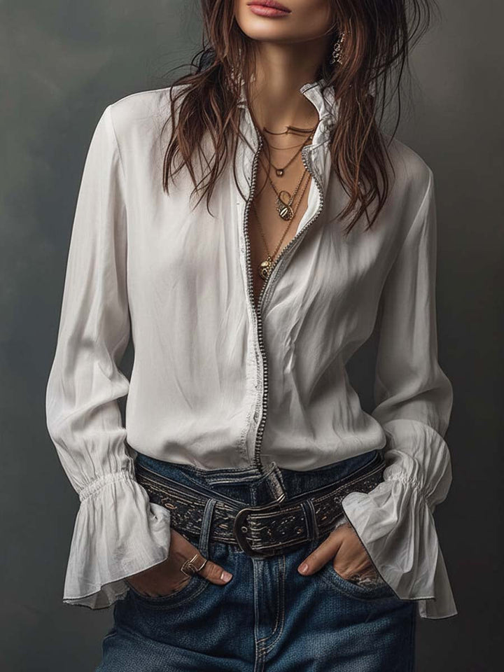 Erica | Long Vintage Velvet Jacket with Embroidery