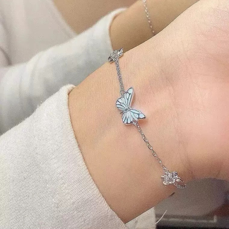 Luminous Dream Blue Butterfly Bracelet