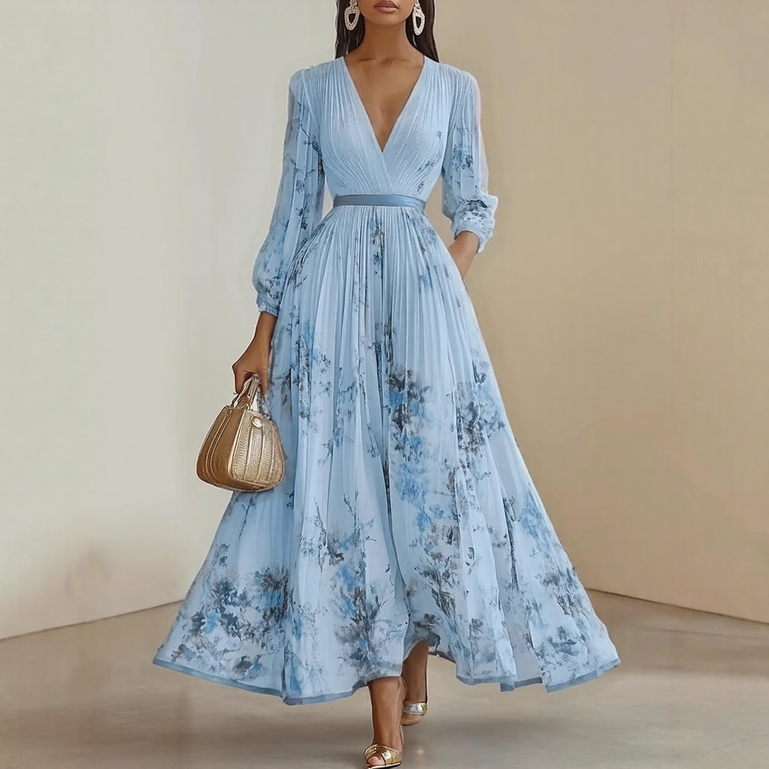 Rowella | Elegant Pleated Maxi Dress